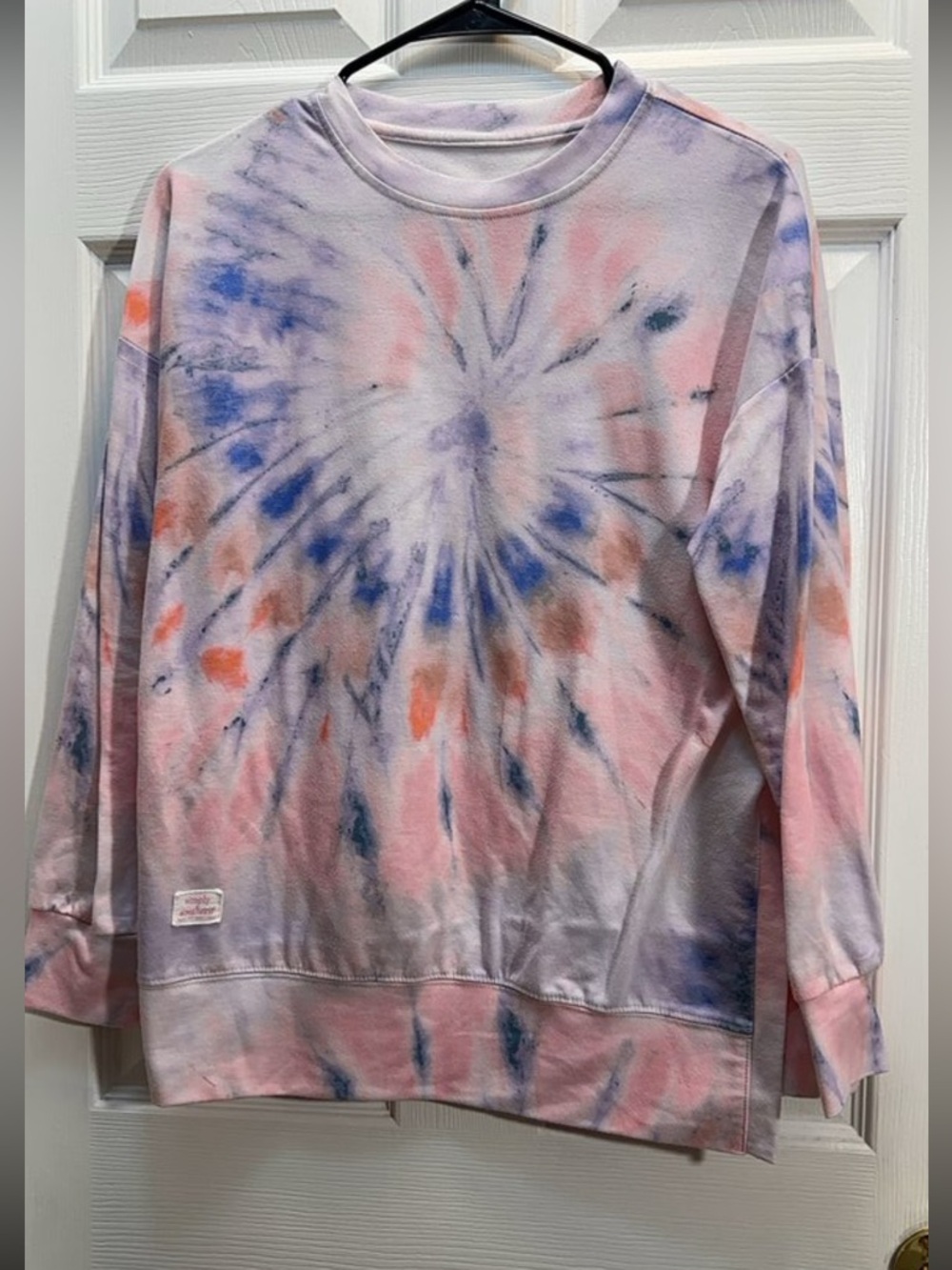 Simply Southern Pastel Tie-Dye Sweatshirt - Pink, Lavender & Blue